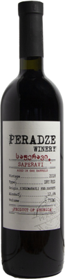 Saperavi aged in oak barrels, Peradze Winery